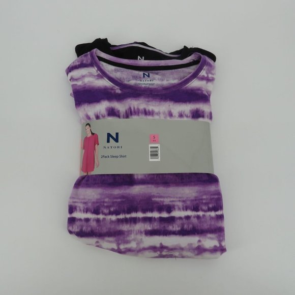 Natori Womens 2-Pack Sleep Shirts Soft Jersey Relaxed Fit Small NWT - Picture 1 of 5